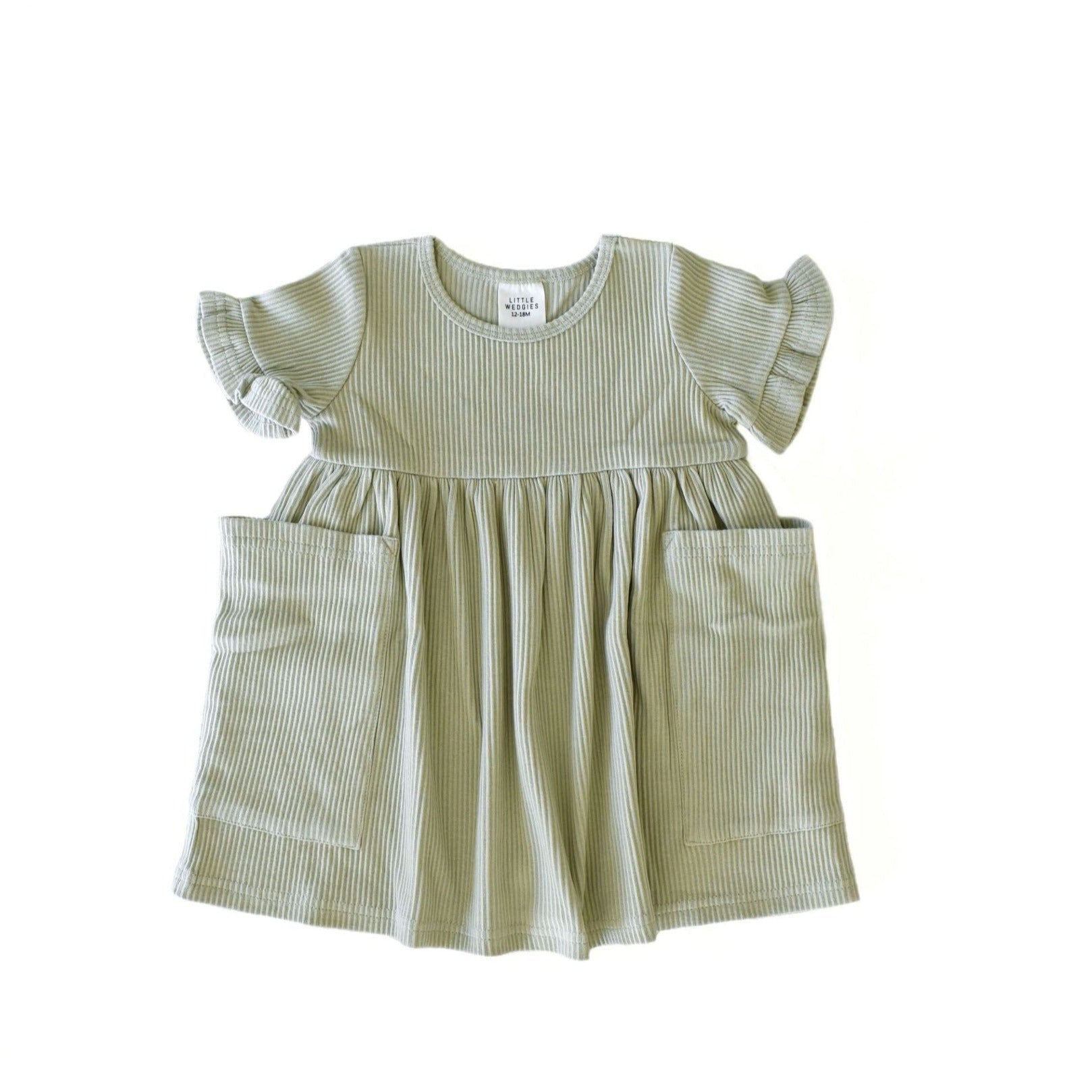 pocket dress - light green – Little Wedgies