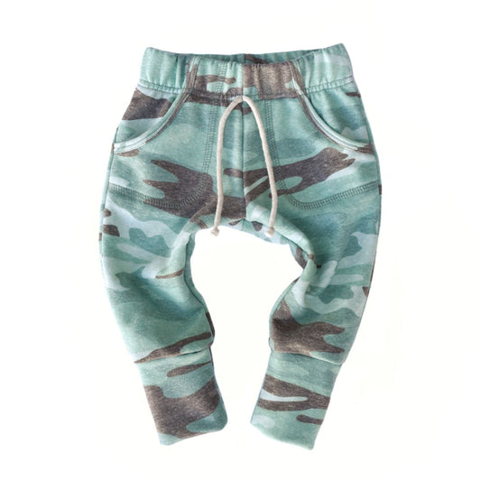 pocket joggers - mint camo (SEE SIZING NOTE)