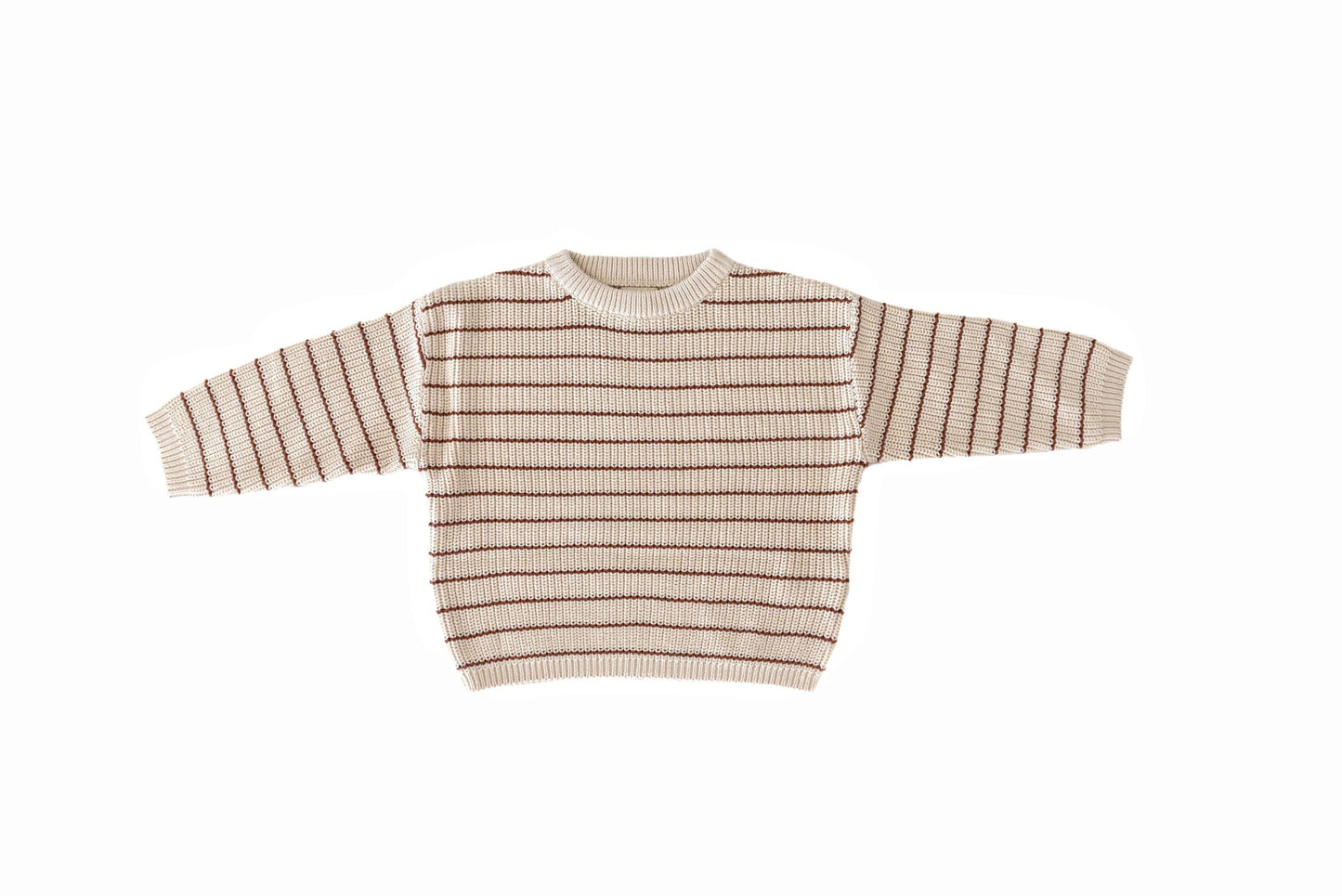 oversized sweater - rust stripe